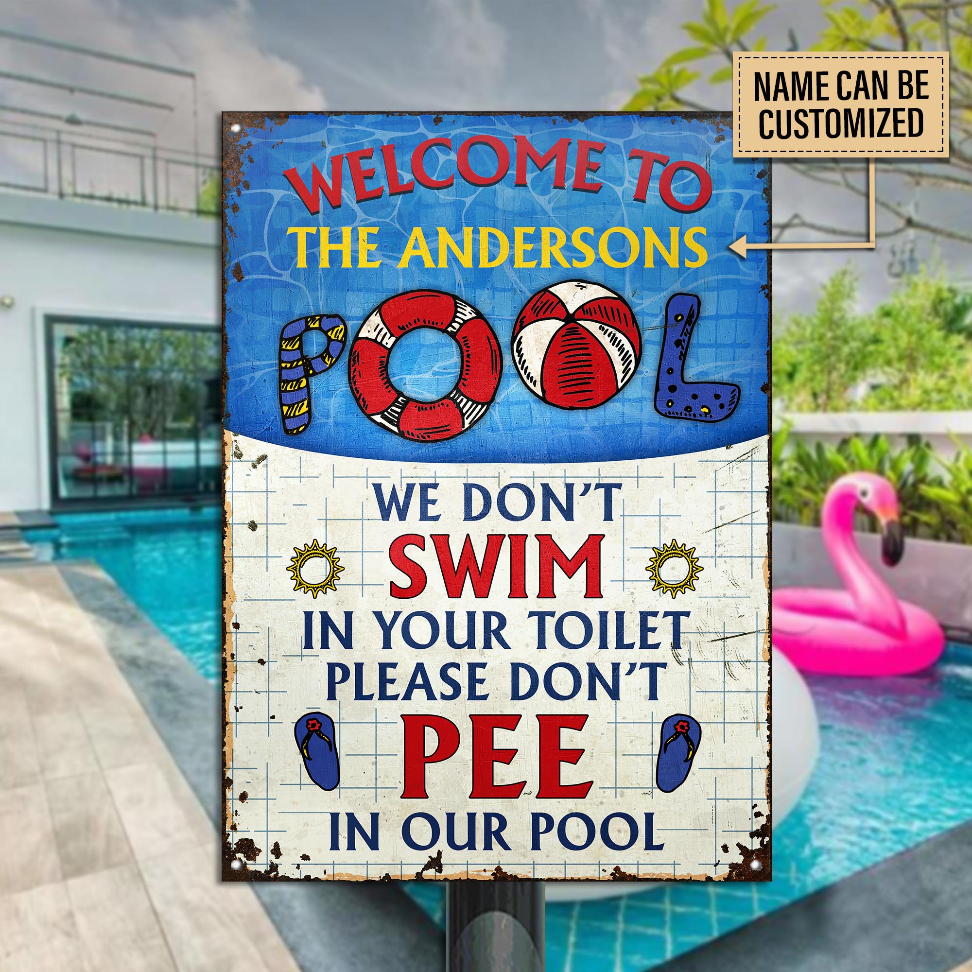 Swimming Pool Life Is Better By The Pool Custom Classic Metal Signs