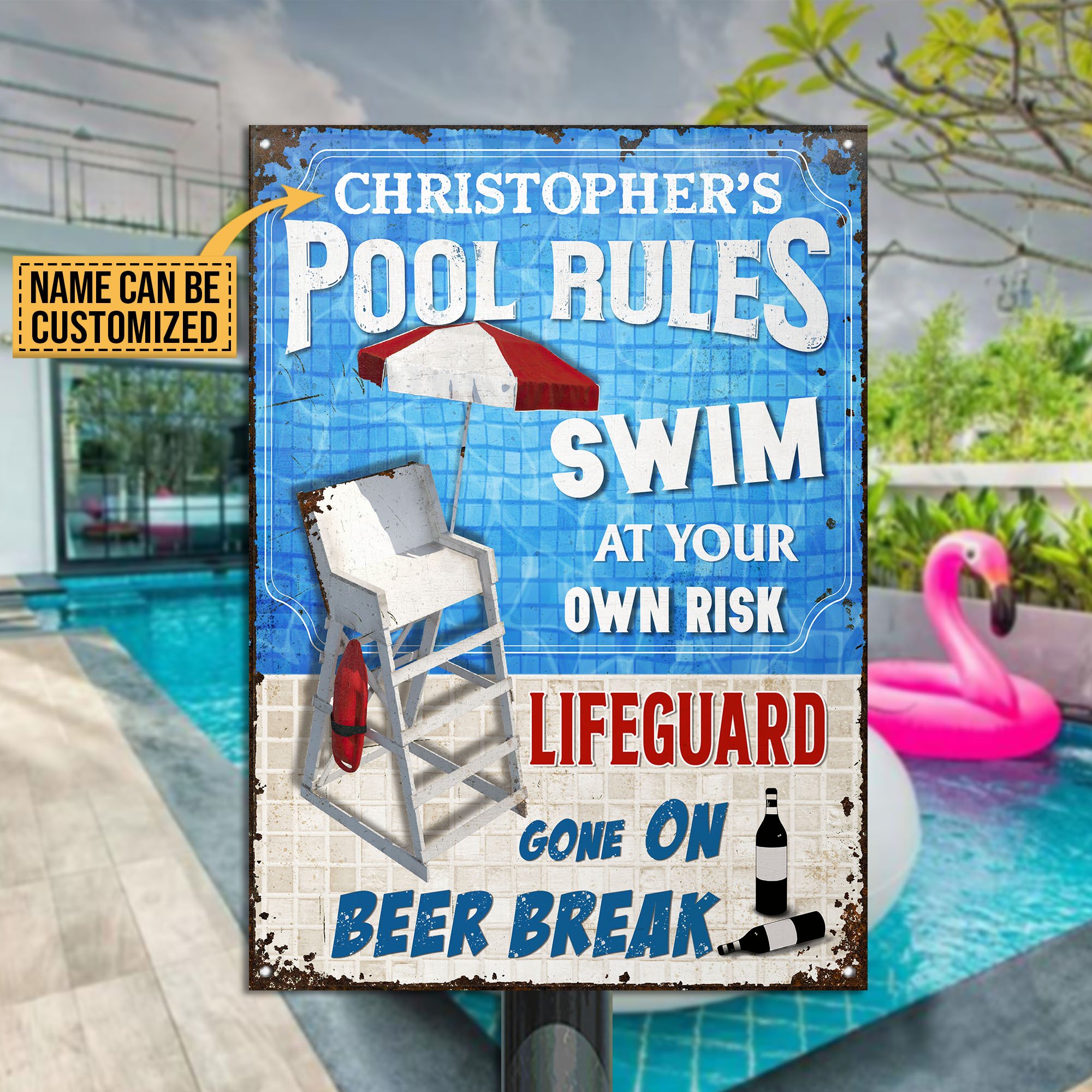 Swimming Pool Life Is Better By The Pool Custom Classic Metal Signs